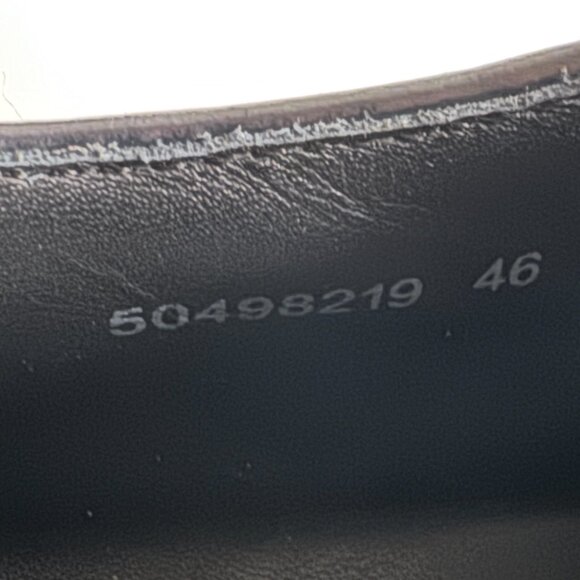 BOSS Mens Larry Brush Off Leather Derby Dress Shoe Oxford US size 12 new - Picture 14 of 14